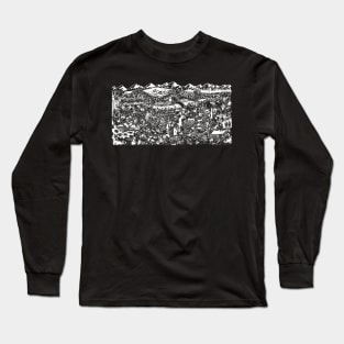 Pure Comedy Inverted Halftone Design T-Shirt Long Sleeve T-Shirt